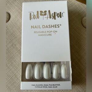 Red Aspen Nina on Cloud 9 Coffin Press On Nails